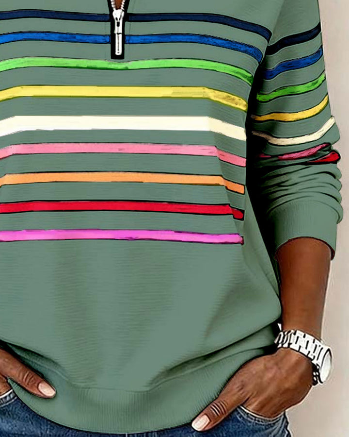 Pull À Col Montant Zippé Femme