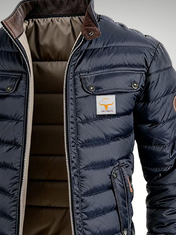 Blouson Matelassé à Col Montant Homme
