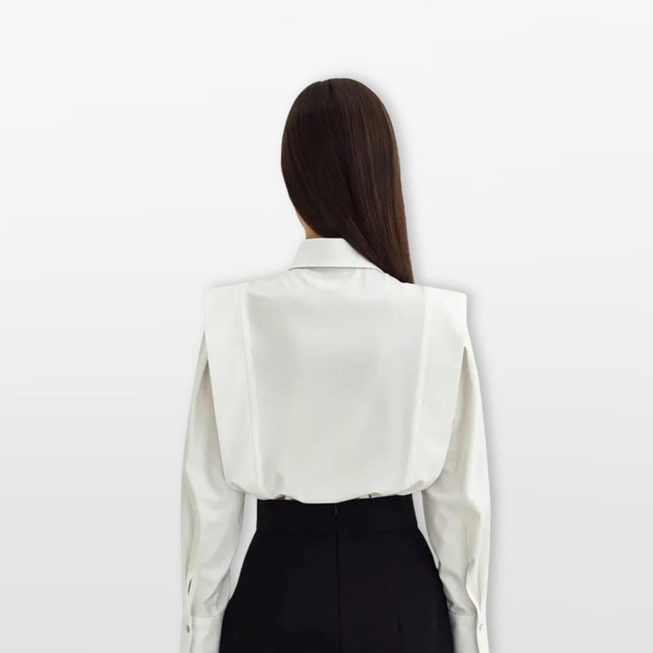 Chemise Boutonnée Manches Longues Col Classique Femme