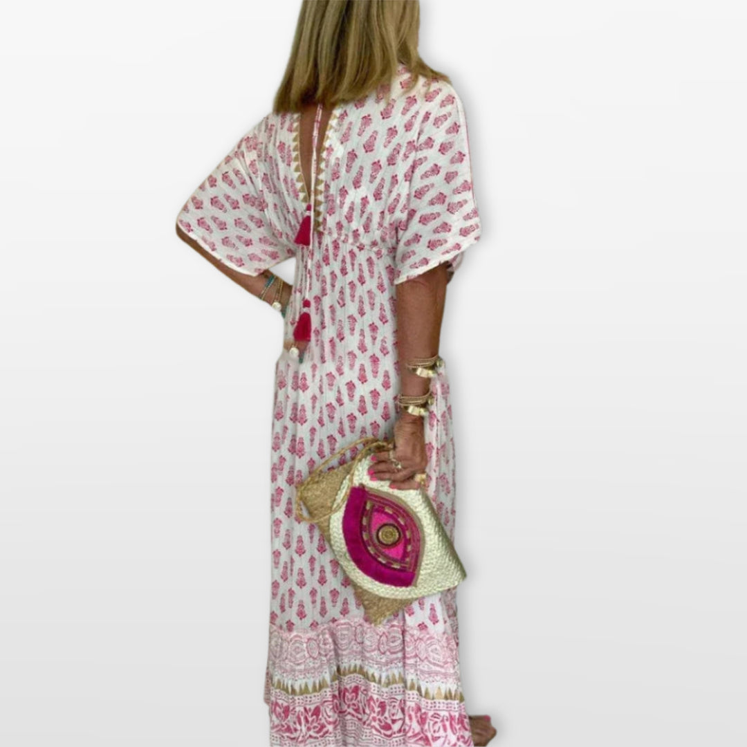 Robe Longue Bohème Imprimée Fluide Femme