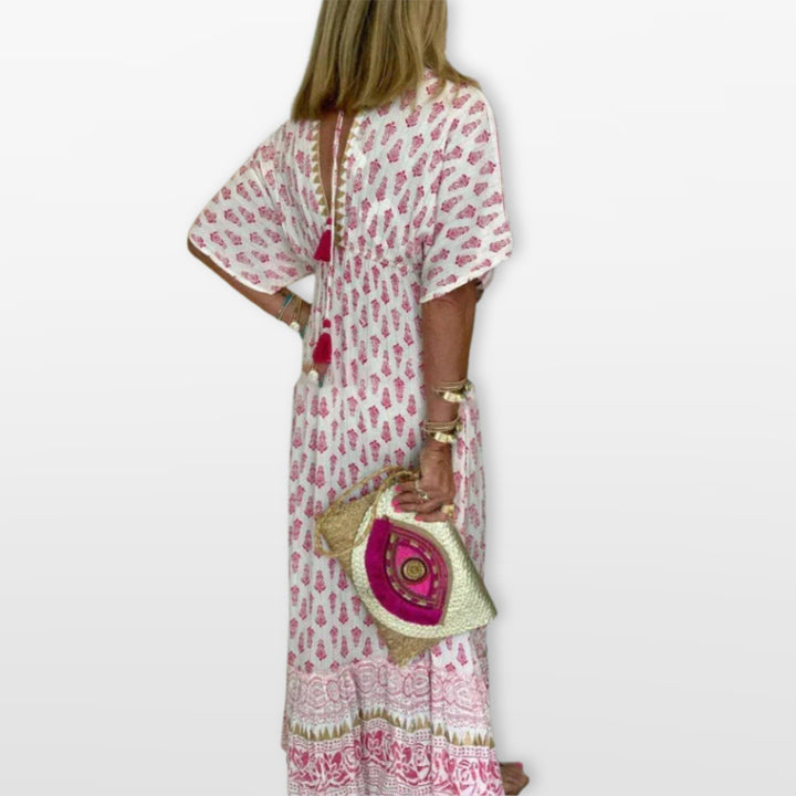 Robe Longue Bohème Imprimée Fluide Femme