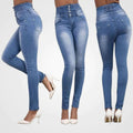 Women's High-Waisted Slim-Fit Jeans