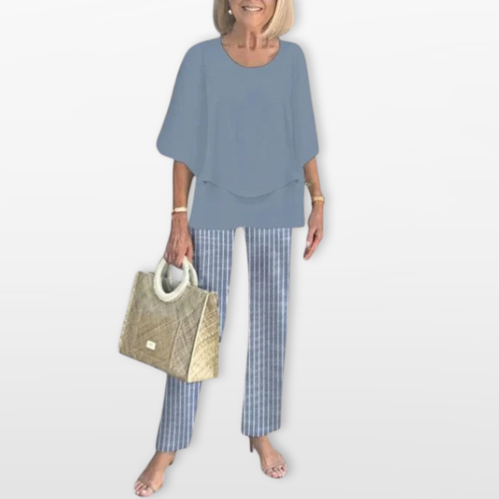 Ensemble Femme Décontracté Chic Deux Pièces Fluide