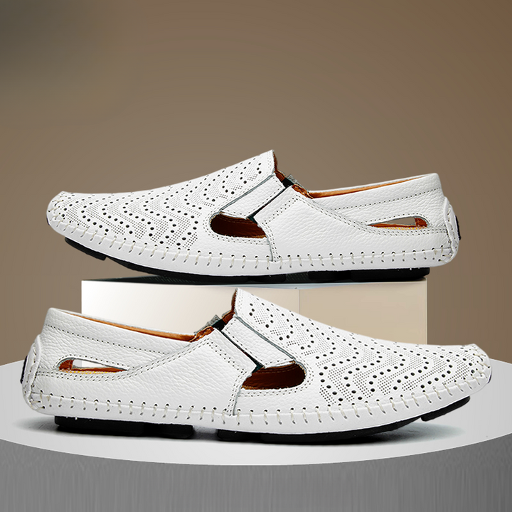 Mocassins Perforés à Enfiler Homme