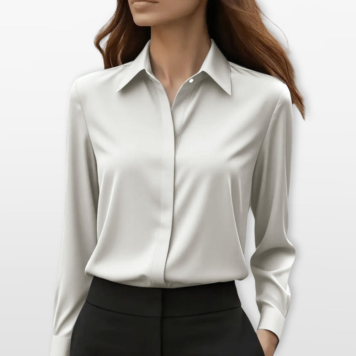 Chemisier Satin Élégant Femme