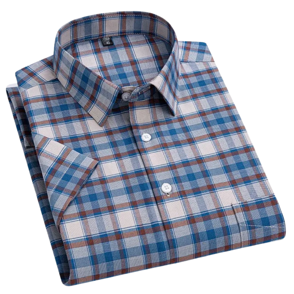 Chemise Rayée Manches Courtes Homme