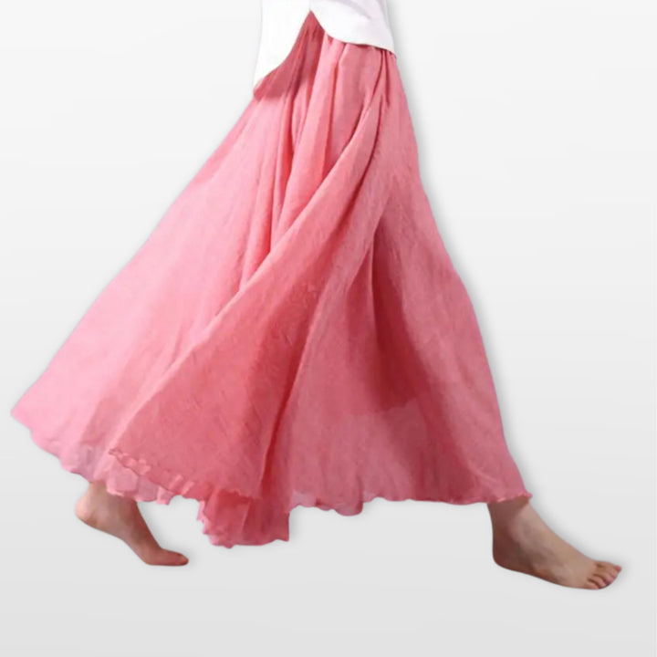 Jupe Longue Évasée Fluide Femme