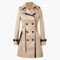 Women's Double-Breasted Belted Trench Coat