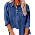Women's Loose Button-Up Shirt