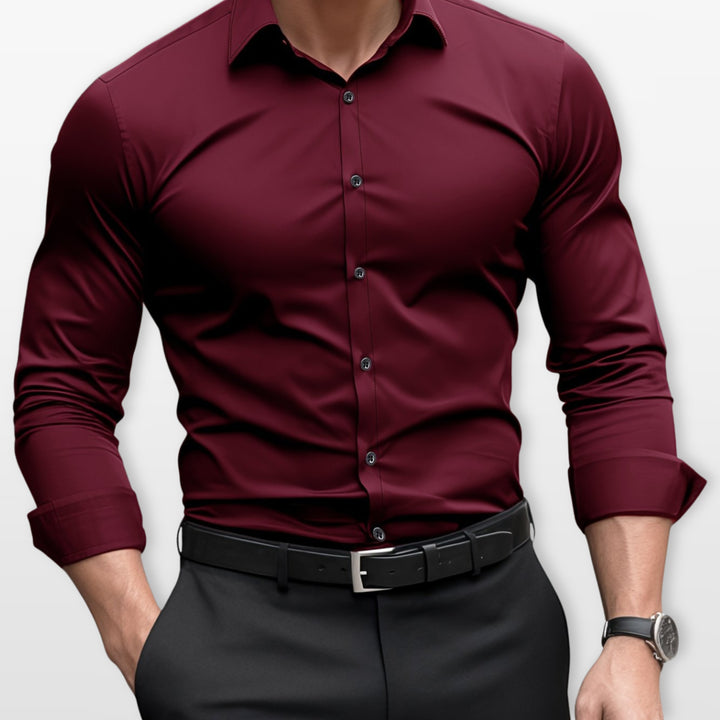 Chemise Ajustée Formelle Élégante Homme