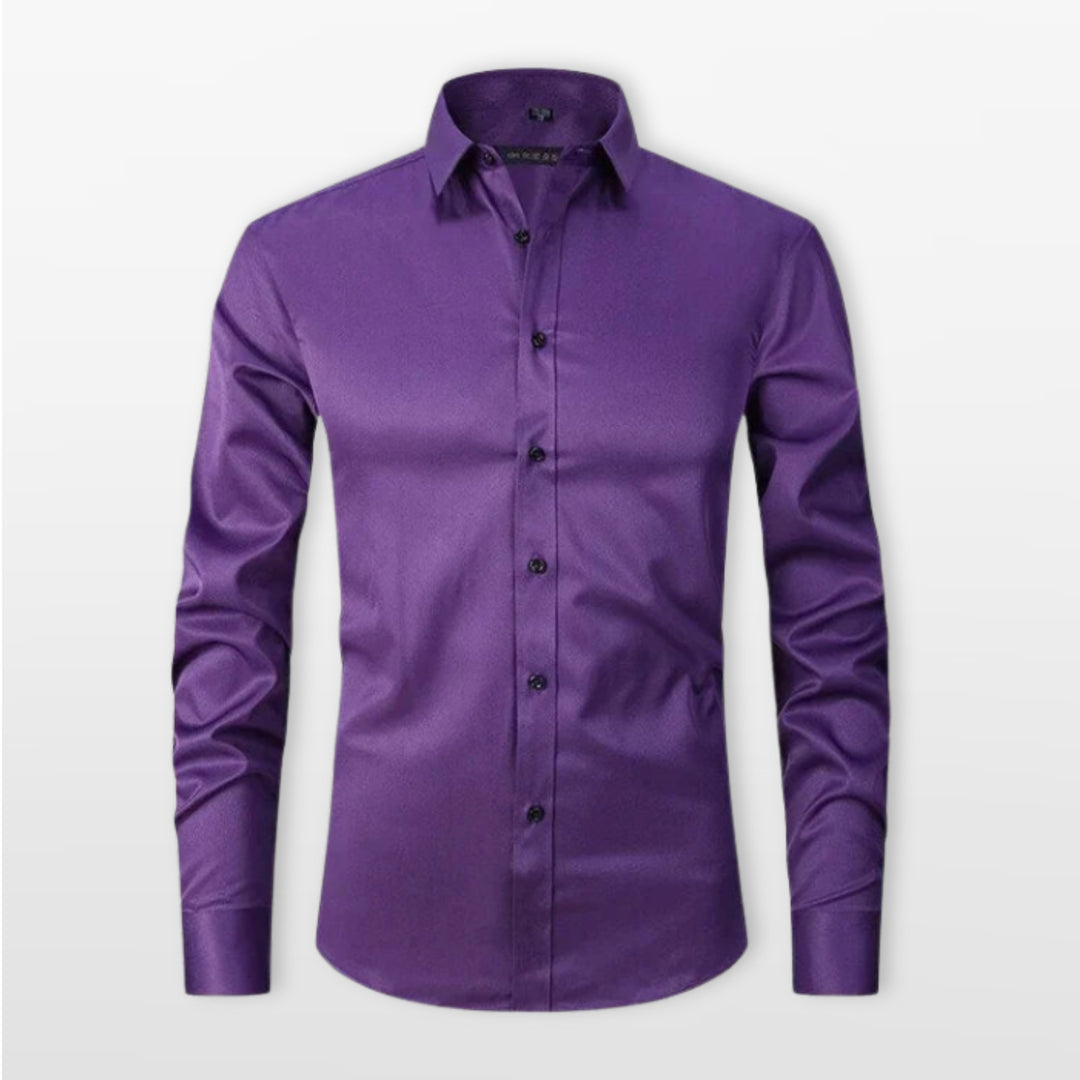 Chemise Ajustée Boutonnée Élégante Homme