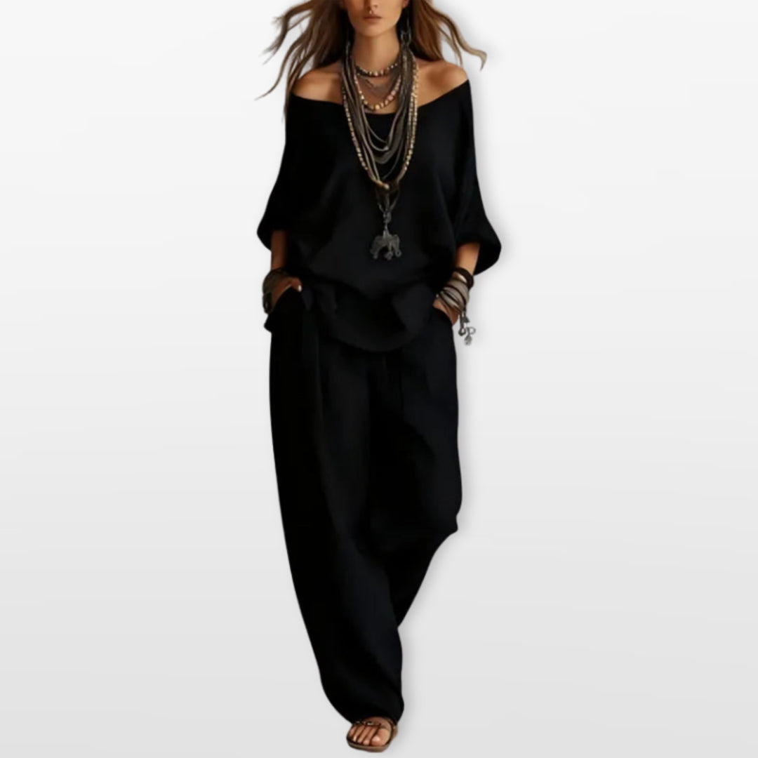 Ensemble Fluide Pantalon Ample Femme