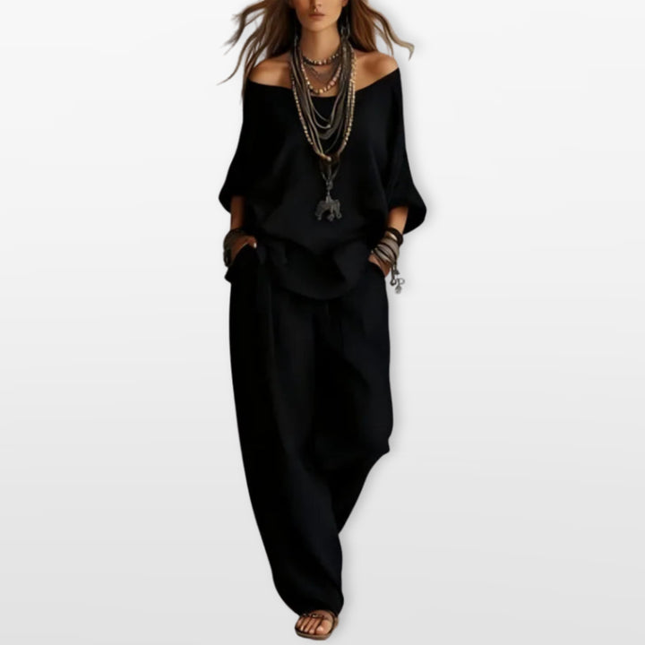 Ensemble Fluide Pantalon Ample Femme