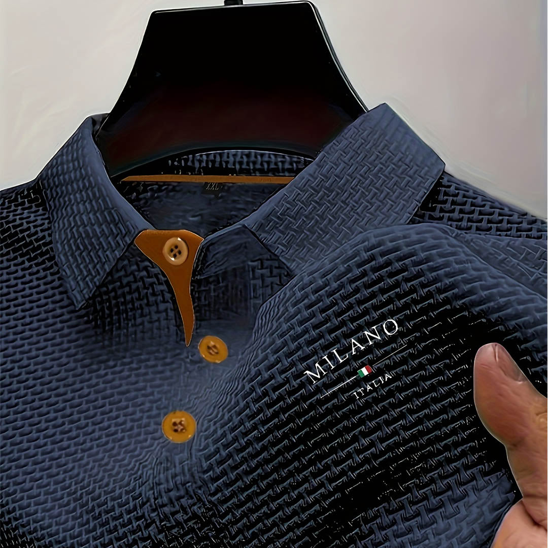 Polo Texturé Brodé Homme