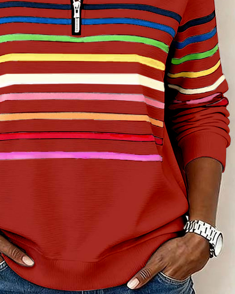 Pull À Col Montant Zippé Femme