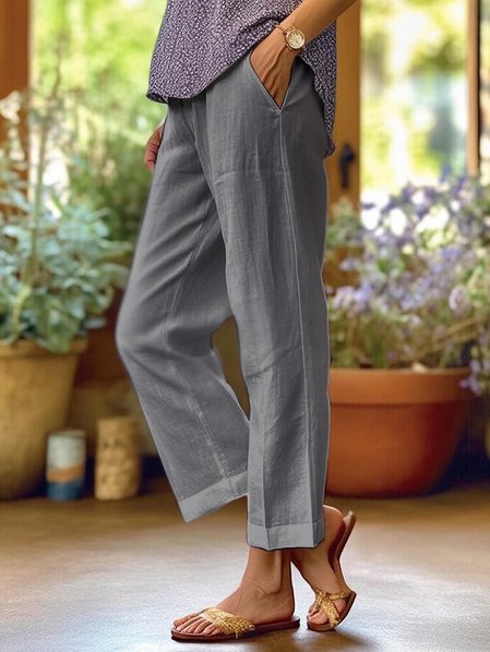 Pantalon Ample Casual Femme