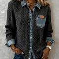 Chemise En Maille À Motifs Torsadés Femme