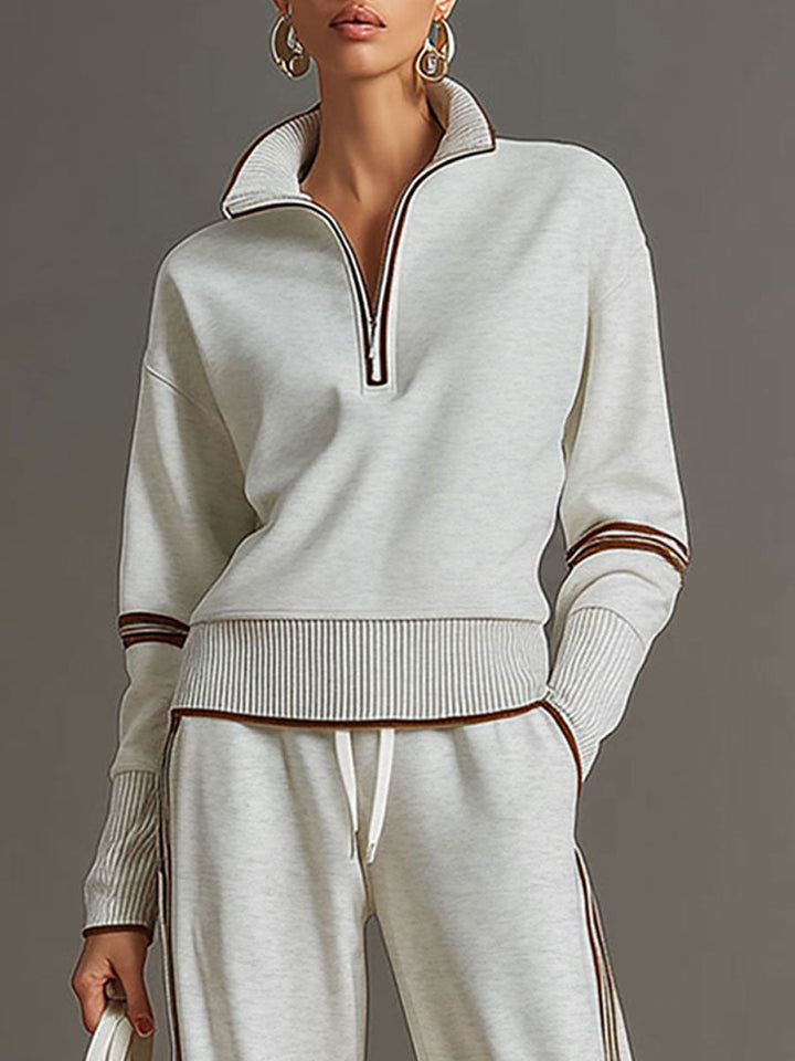 Ensemble avec Pull Zippé et Pantalon Femme