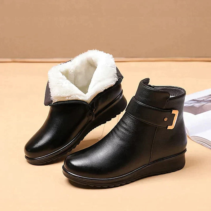 Bottines Fourrées à Bride Femme