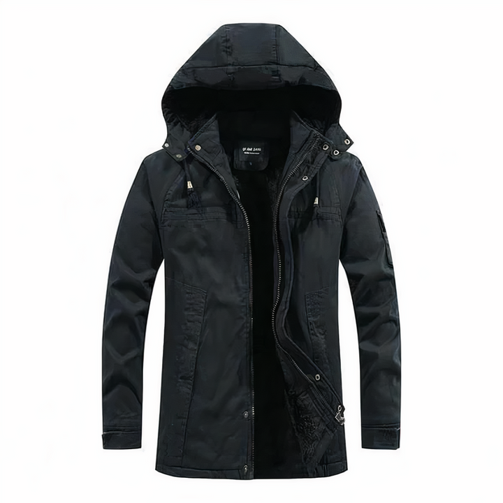 Parka Longue à Capuche Doublée Homme