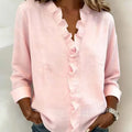 Women's Long-Sleeve Ruffled Blouse
