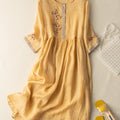 Women's Embroidered Bohemian Maxi Dress