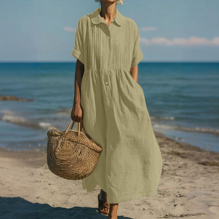 Robe Chemise Longue Boutonnée Femme