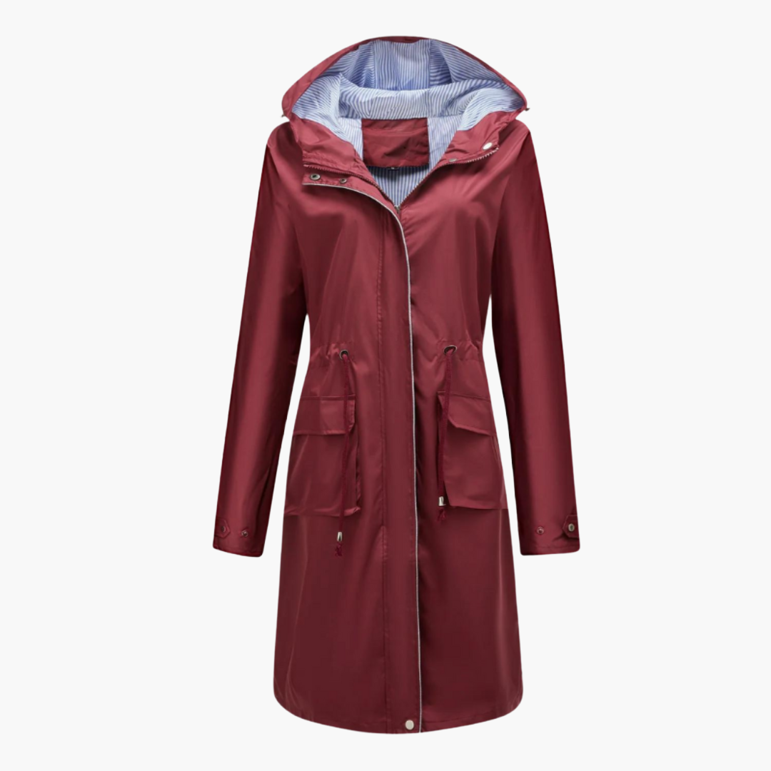 Veste Longue à Capuche Zippée Femme