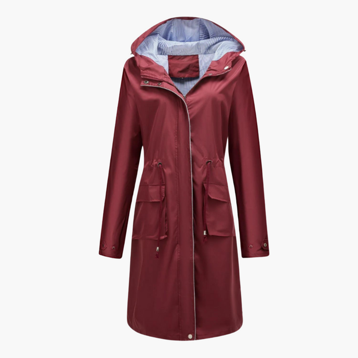 Veste Longue à Capuche Zippée Femme
