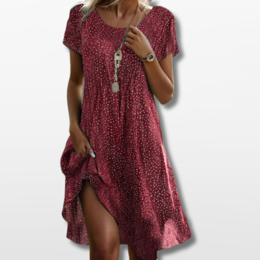 Robe D’été Midi Décontractée Fleurie Femme