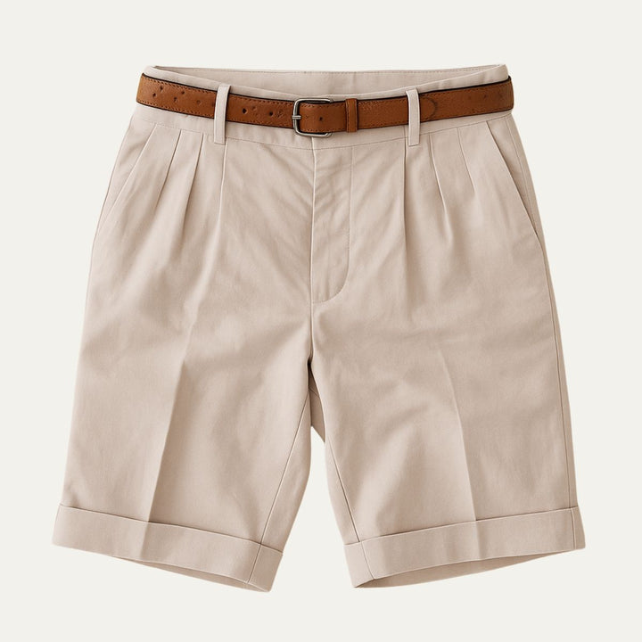 Short à Pinces Coupe Droite Homme