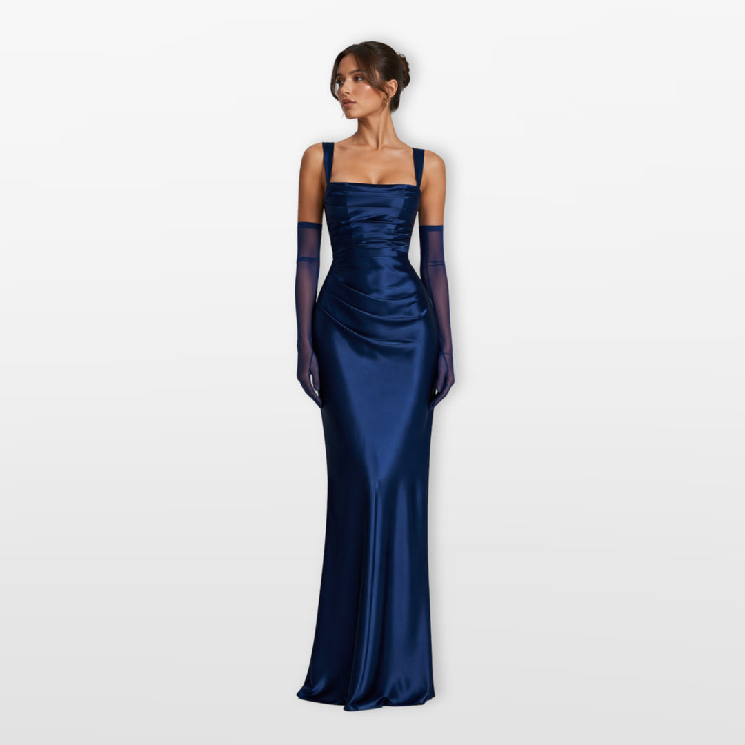 Robe Longue Satinée Habillée Femme