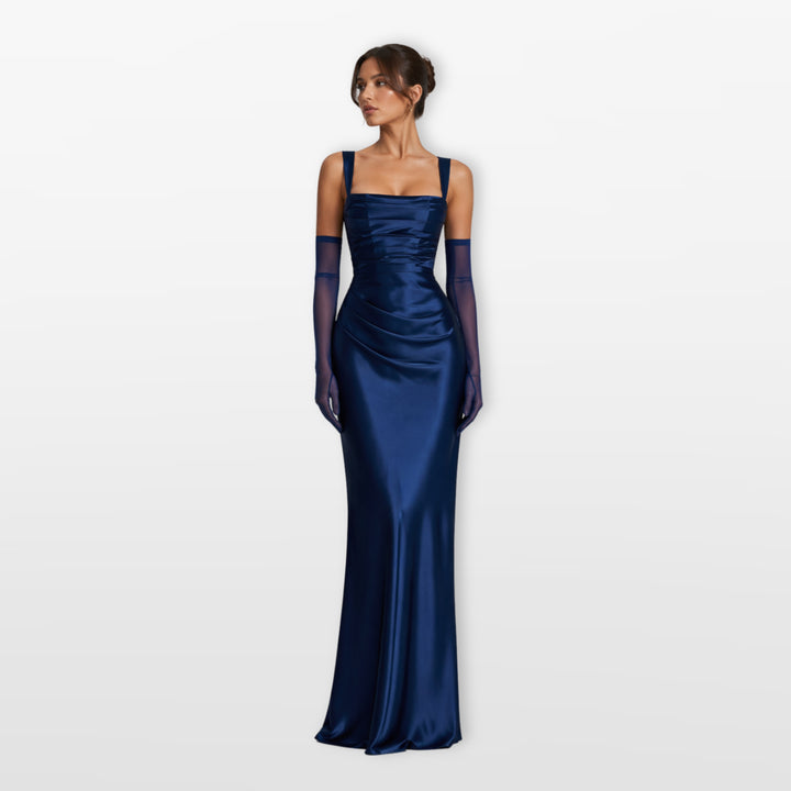 Robe Longue Satinée Habillée Femme