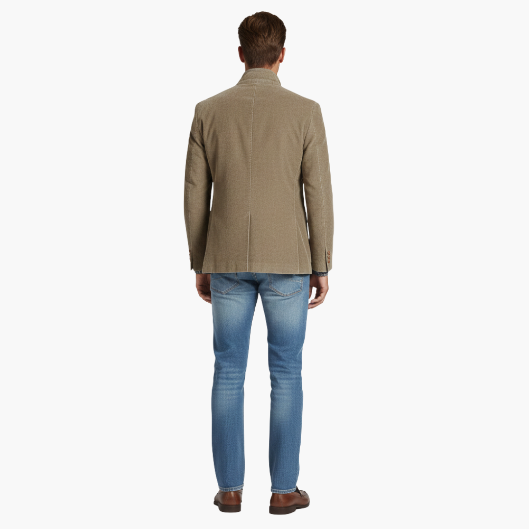 Blazer Ajusté Bouton Simple Casual Homme