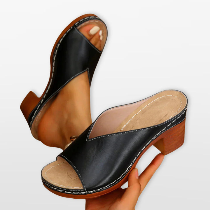 Mules Femme Talon Bloc
