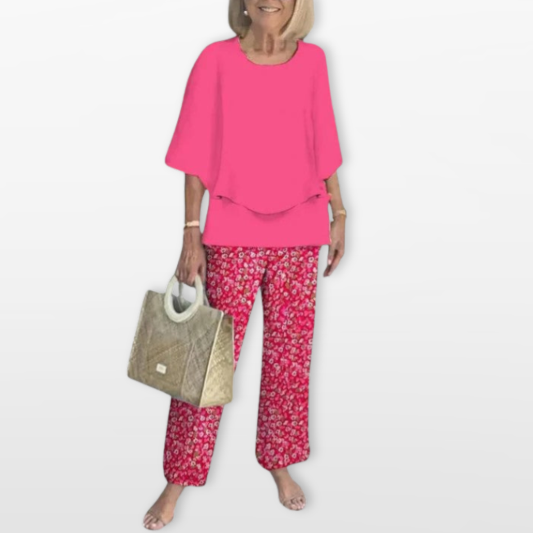 Ensemble Femme Décontracté Chic Deux Pièces Fluide