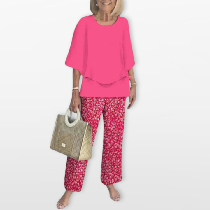 Ensemble Femme Décontracté Chic Deux Pièces Fluide