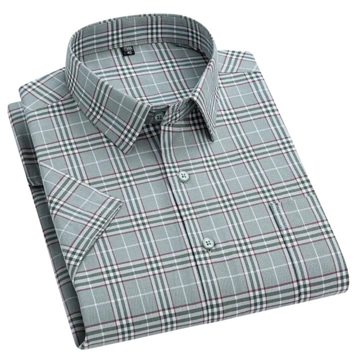 Chemise Rayée Manches Courtes Homme