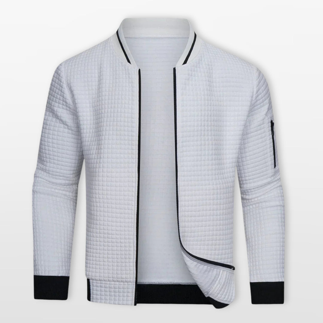 Blouson Bomber Texturé Zippé Homme