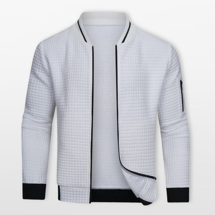 Blouson Bomber Texturé Zippé Homme