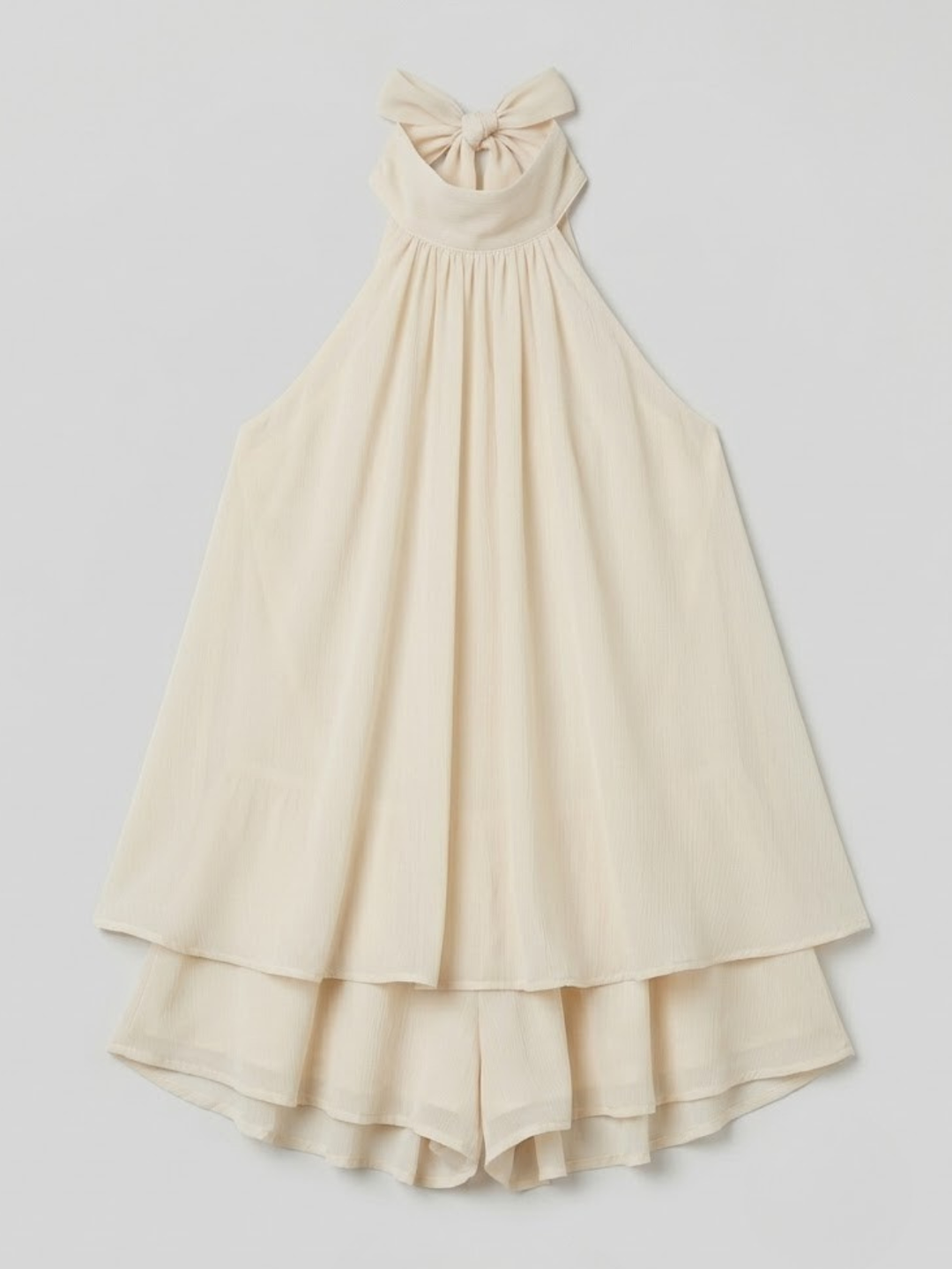 Robe Courte Fluide Col Halter Femme