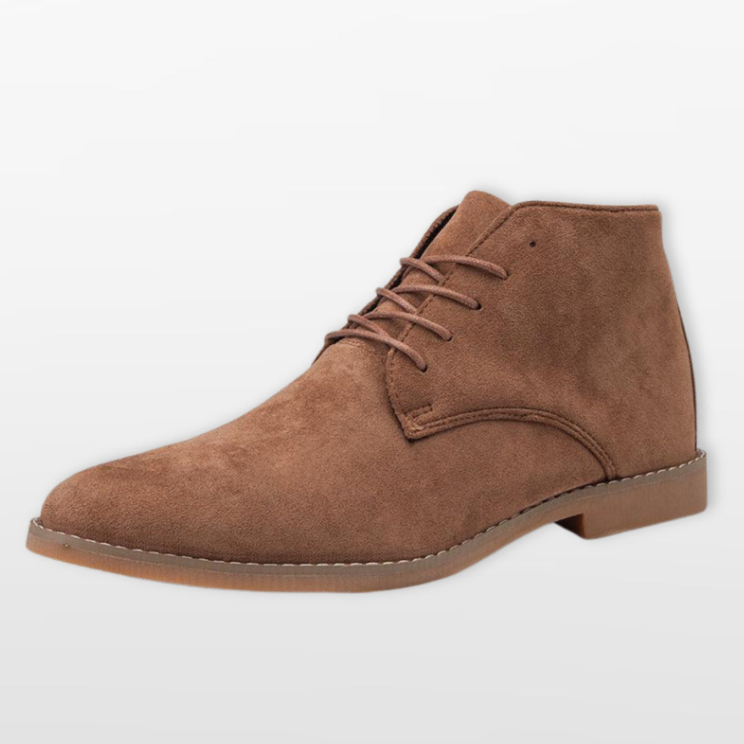 Bottines Suédées Élégantes À Lacets Homme