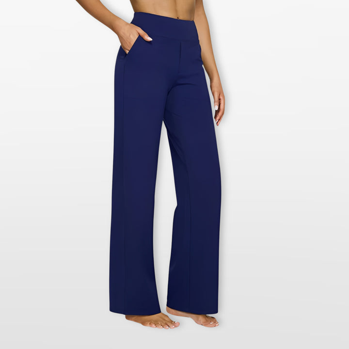 Pantalon Large Taille Haute Fluide Femme