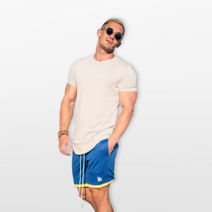 T Shirt Ajusté Casual Col Rond Homme