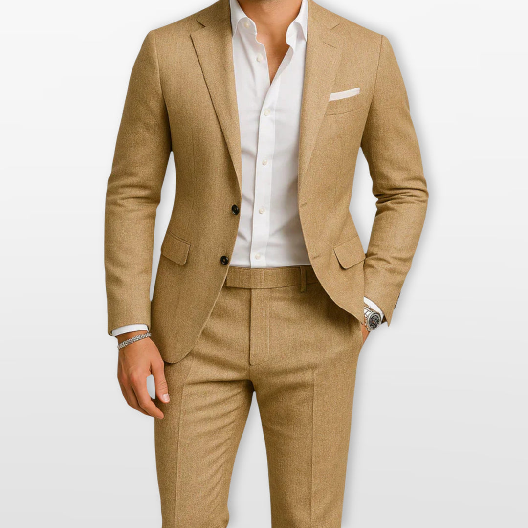Costume Ajusté Élégant Deux Pièces Homme