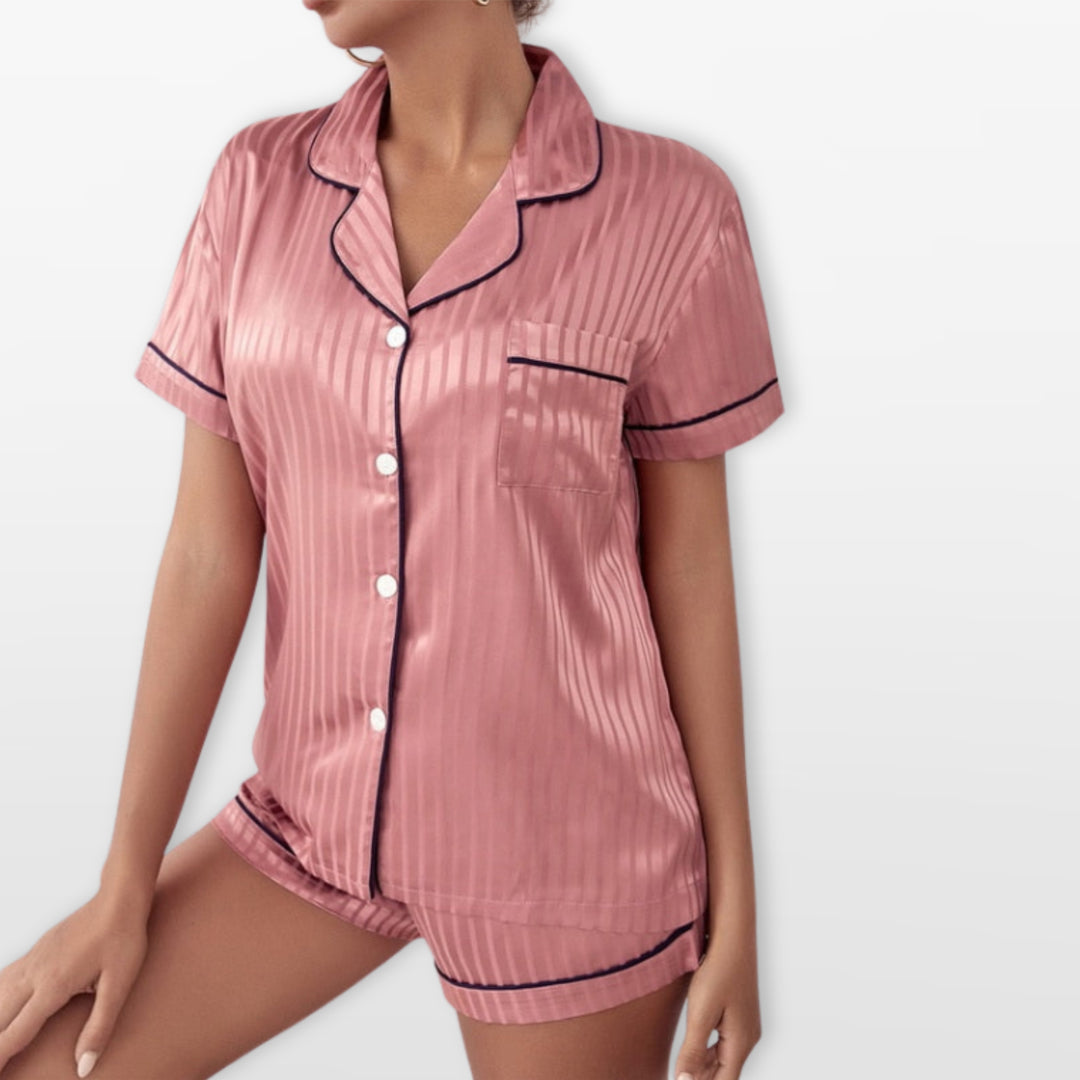 Pyjama Satin Imprimé Décontracté Femme