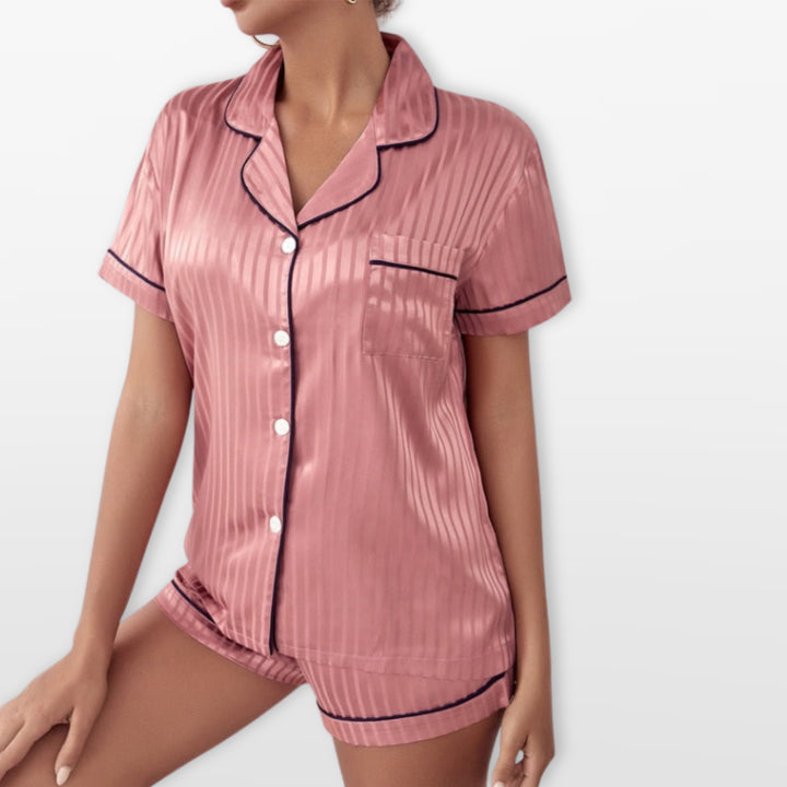 Pyjama Satin Imprimé Décontracté Femme