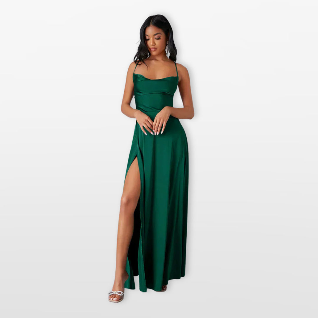 Robe Longue Fendue Élégante Femme