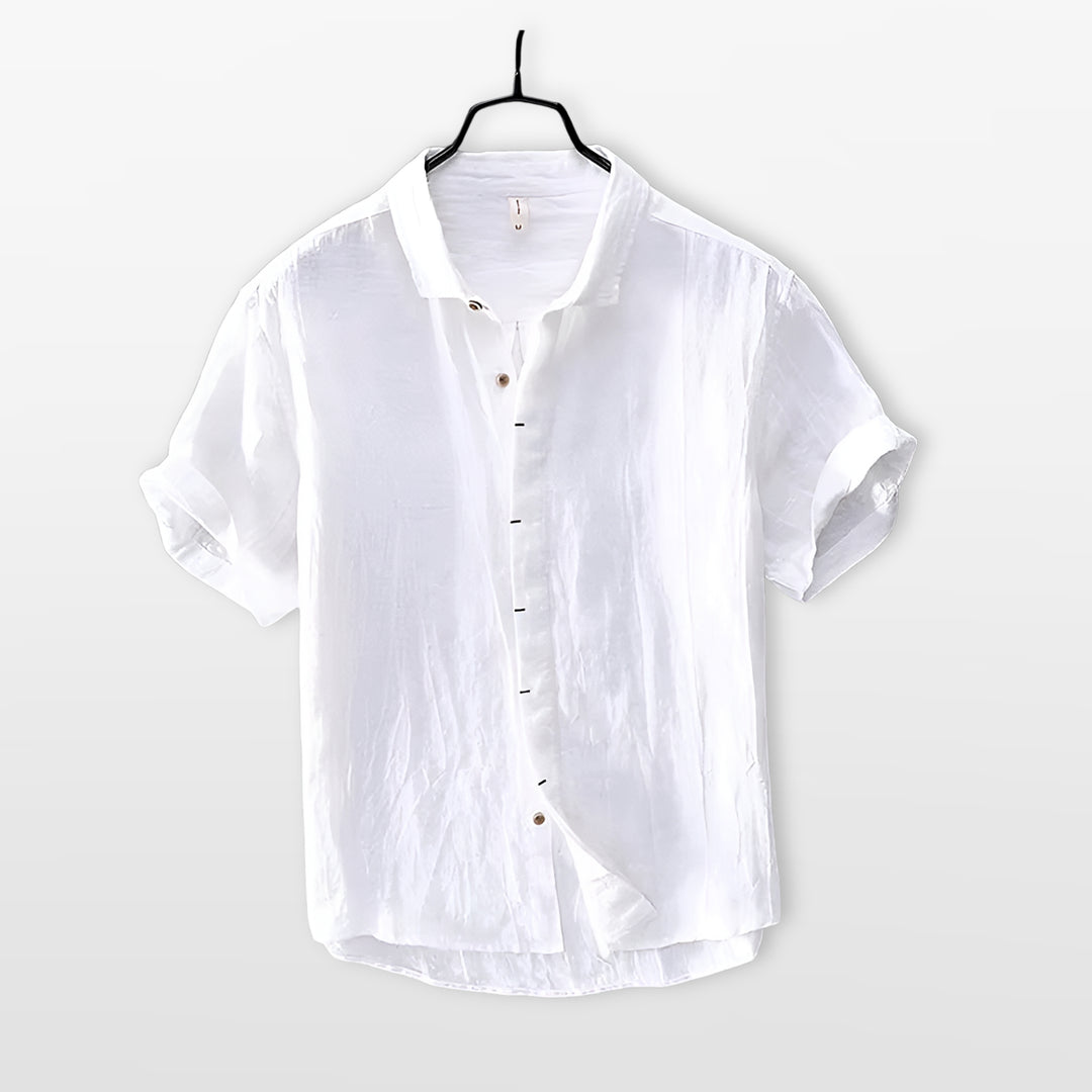 Chemise Lin Manches Courtes Casual Homme
