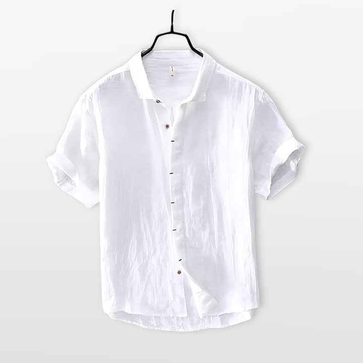 Chemise Lin Manches Courtes Casual Homme